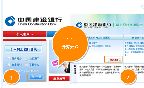 建行銀行自助開通網上銀行流程